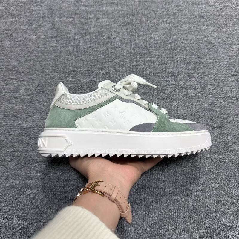 Louis Vuitton LV Time Out系列 白色老花滿印低幫板鞋 35.5碼-6