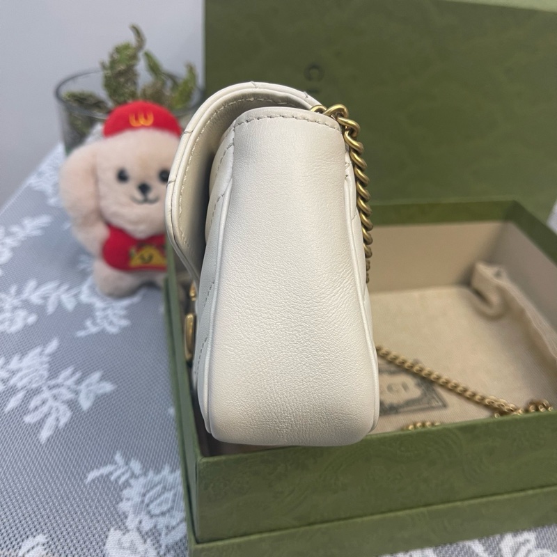 古馳/Gucci 馬蒙白色迷你單肩包-2