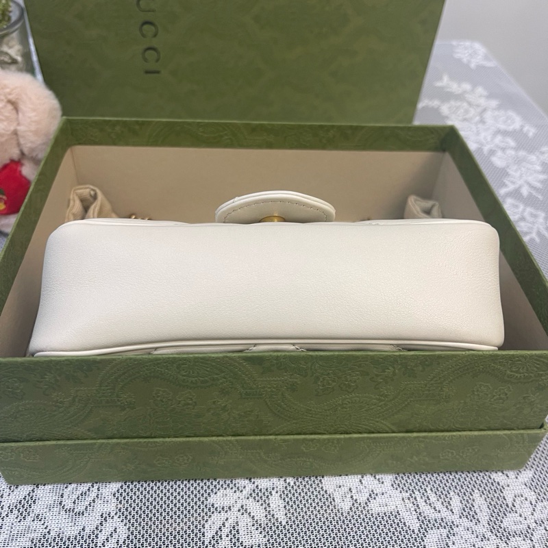 古馳/Gucci 馬蒙白色迷你單肩包-3