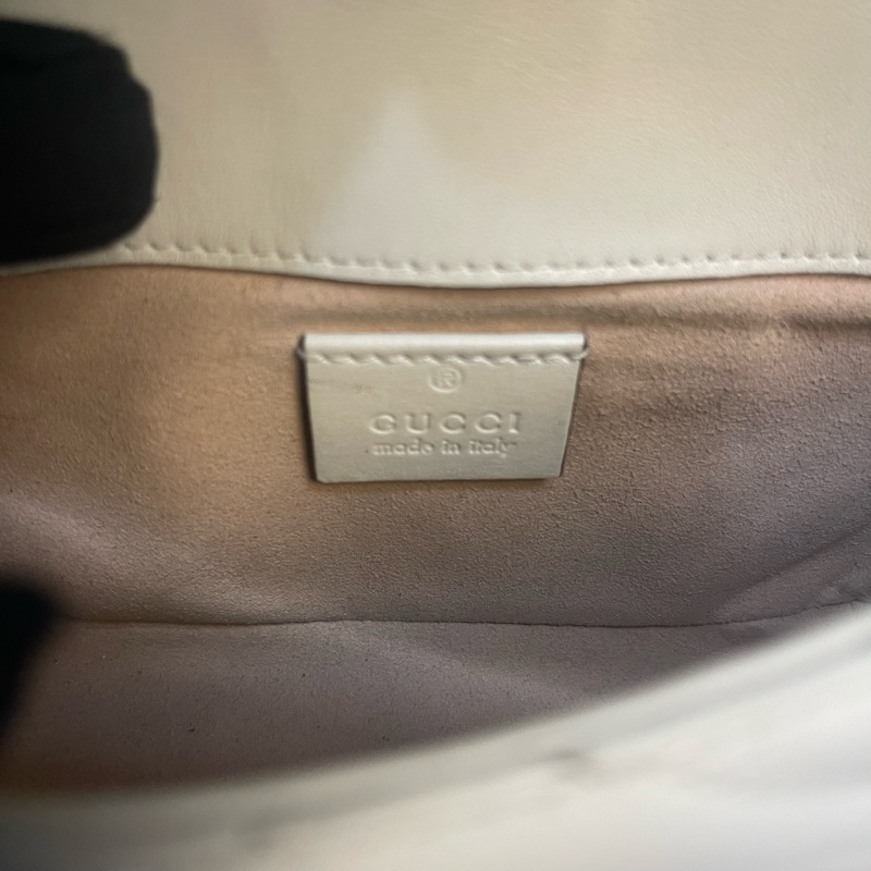古馳/Gucci 馬蒙白色迷你單肩包-6