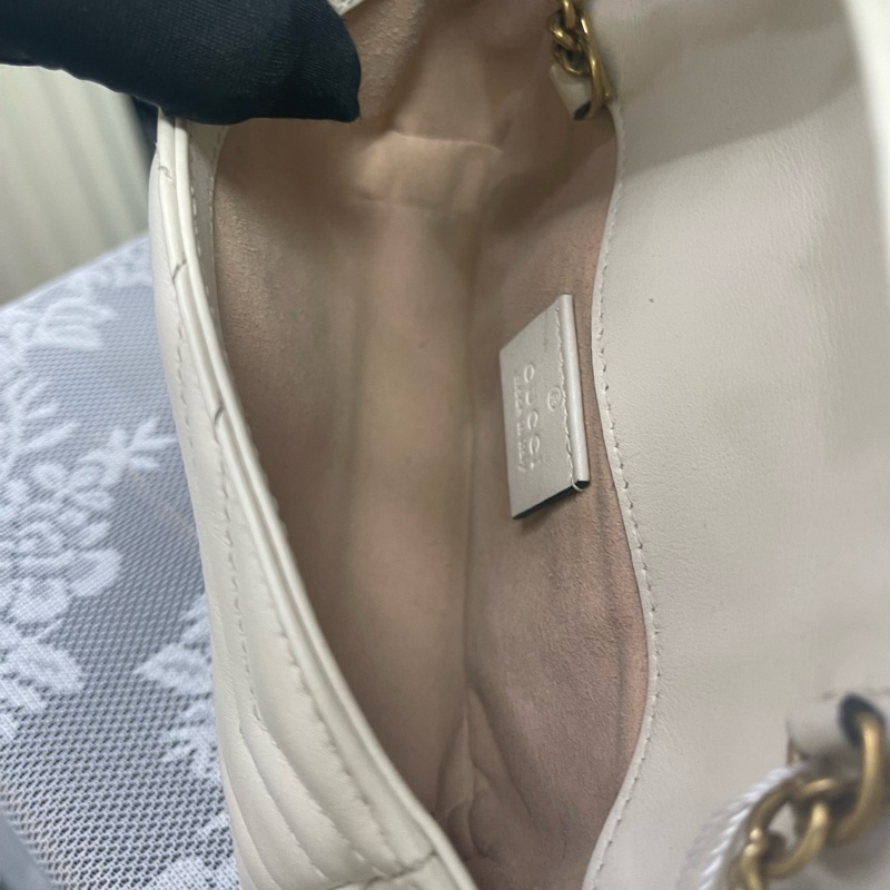 古馳/Gucci 馬蒙白色迷你單肩包-7