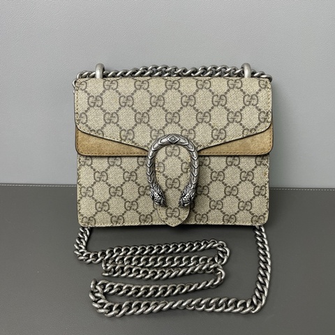 gucci/古馳 029黑標 小號 老花酒神鏈條包 單鏈雙鏈背都好看，版型完美，鍊子長，百搭不挑人，