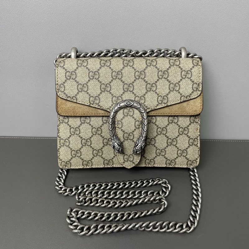 gucci/古馳 029黑標 小號 老花酒神鏈條包 單鏈雙鏈背都好看,版型完美,鍊子長,百搭不挑人,-0