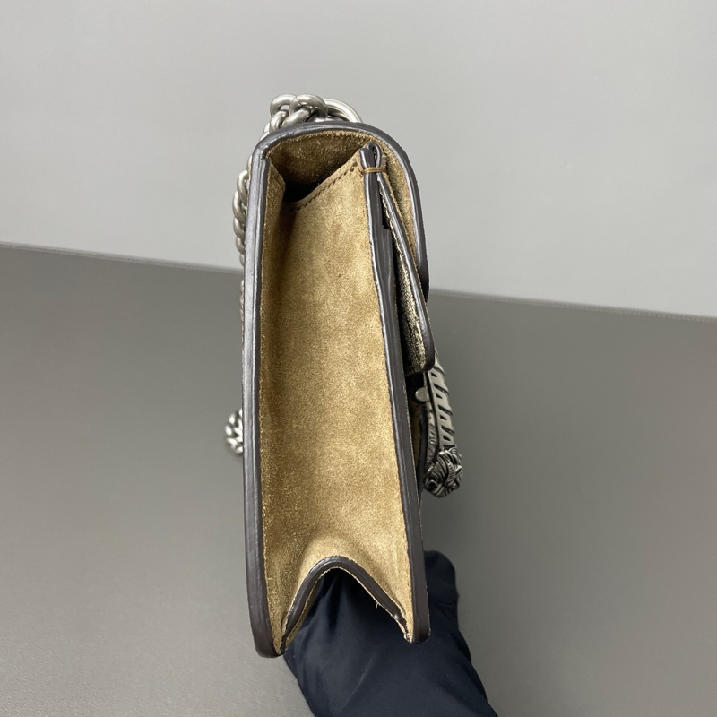 gucci/古馳 029黑標 小號 老花酒神鏈條包 單鏈雙鏈背都好看,版型完美,鍊子長,百搭不挑人,-3