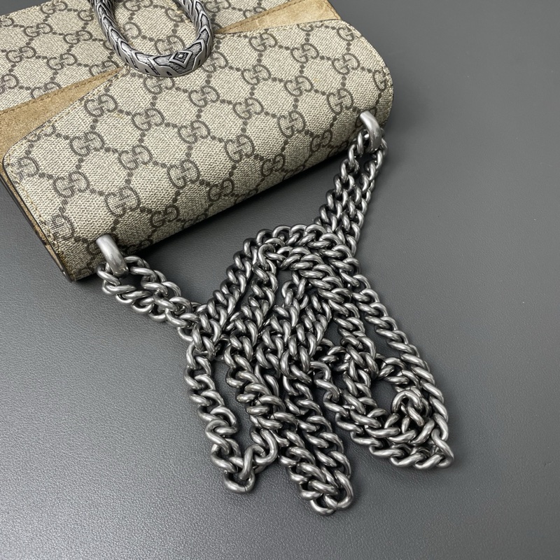 gucci/古馳 029黑標 小號 老花酒神鏈條包 單鏈雙鏈背都好看,版型完美,鍊子長,百搭不挑人,-6