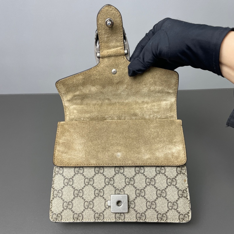 gucci/古馳 029黑標 小號 老花酒神鏈條包 單鏈雙鏈背都好看,版型完美,鍊子長,百搭不挑人,-7