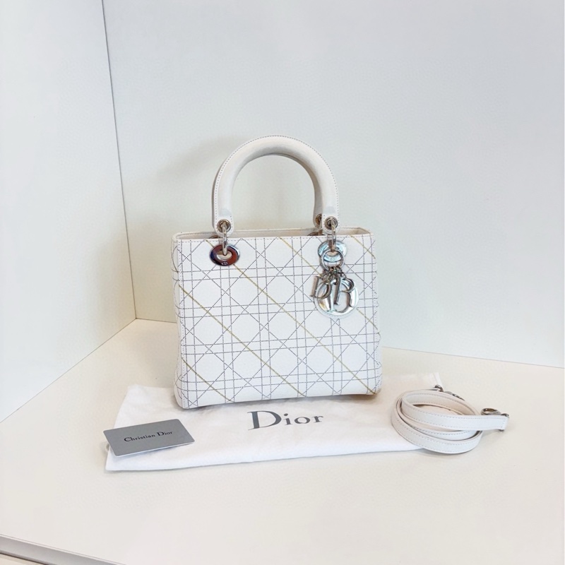 ✨Dior 白色全皮 五格黛妃包 有保卡🤍-2