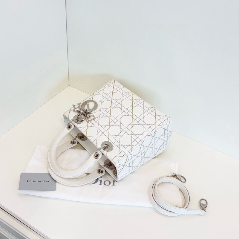 ✨Dior 白色全皮 五格黛妃包 有保卡🤍-6