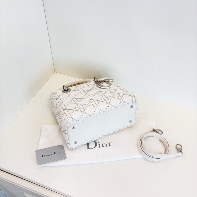 ✨Dior 白色全皮 五格黛妃包 有保卡🤍-7