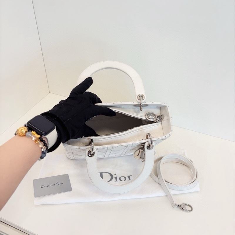 ✨Dior 白色全皮 五格黛妃包 有保卡🤍-8