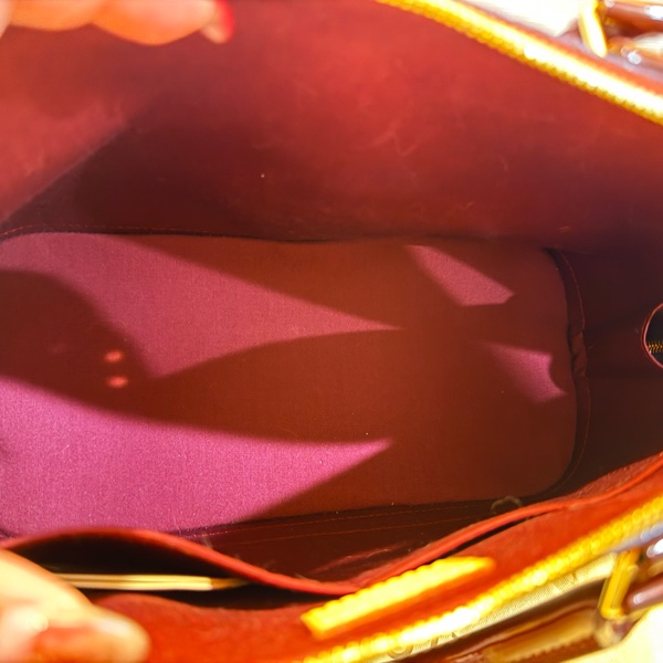 Louis Vuitton 酒紅色漆皮Alma-8