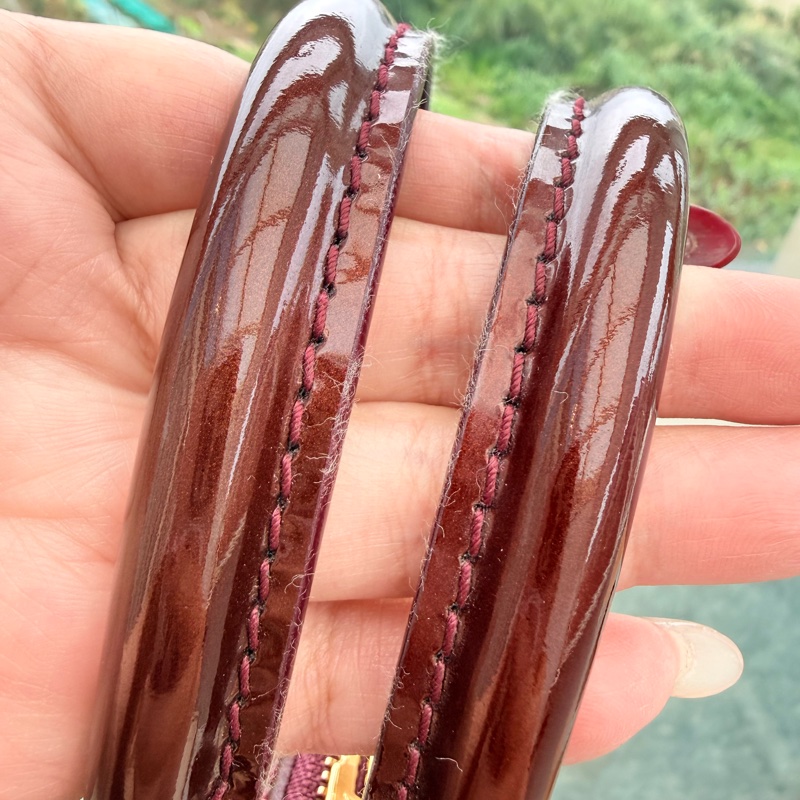 Louis Vuitton 酒紅色漆皮Alma-10