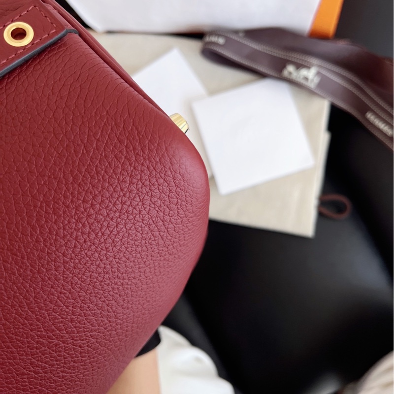 【全新品】愛馬仕Hermes picotin18 菜籃子 紅金扣tc皮K刻全模-6