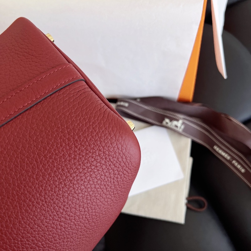 【全新品】愛馬仕Hermes picotin18 菜籃子 紅金扣tc皮K刻全模-7