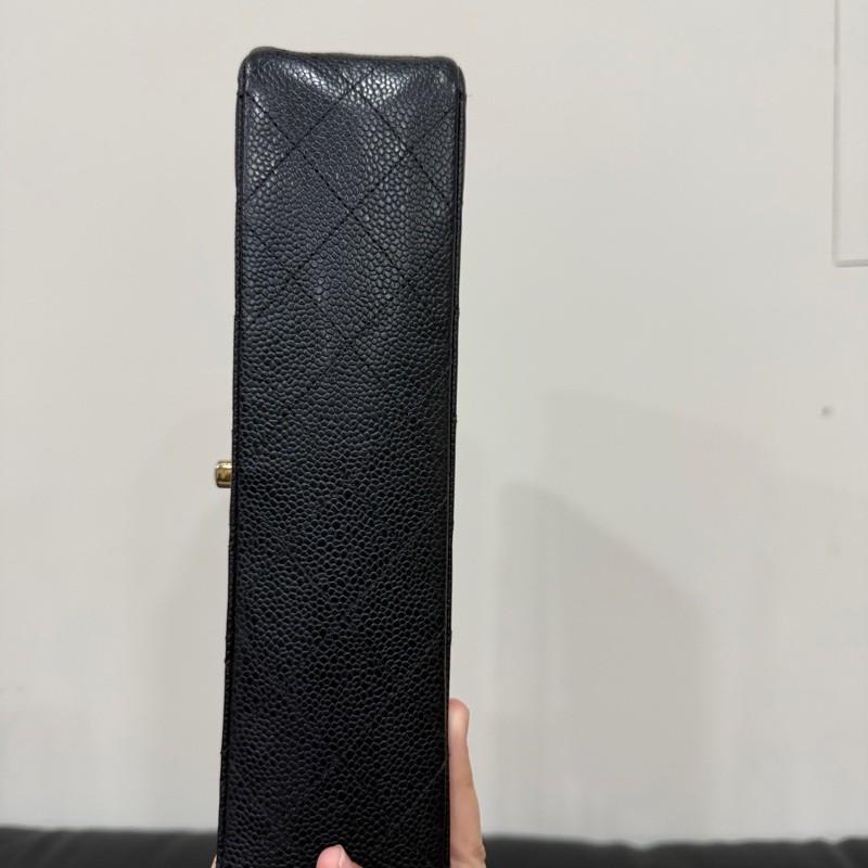 classic flap 25 cf25 黑色金扣-3