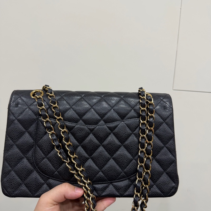 classic flap 25 cf25 黑色金扣-7