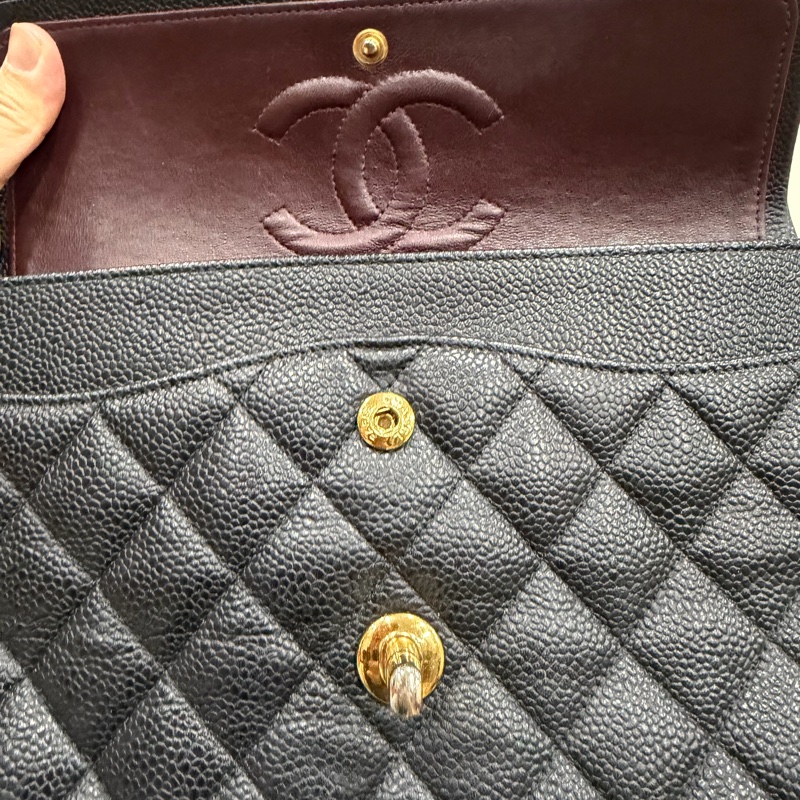 classic flap 25 cf25 黑色金扣-15