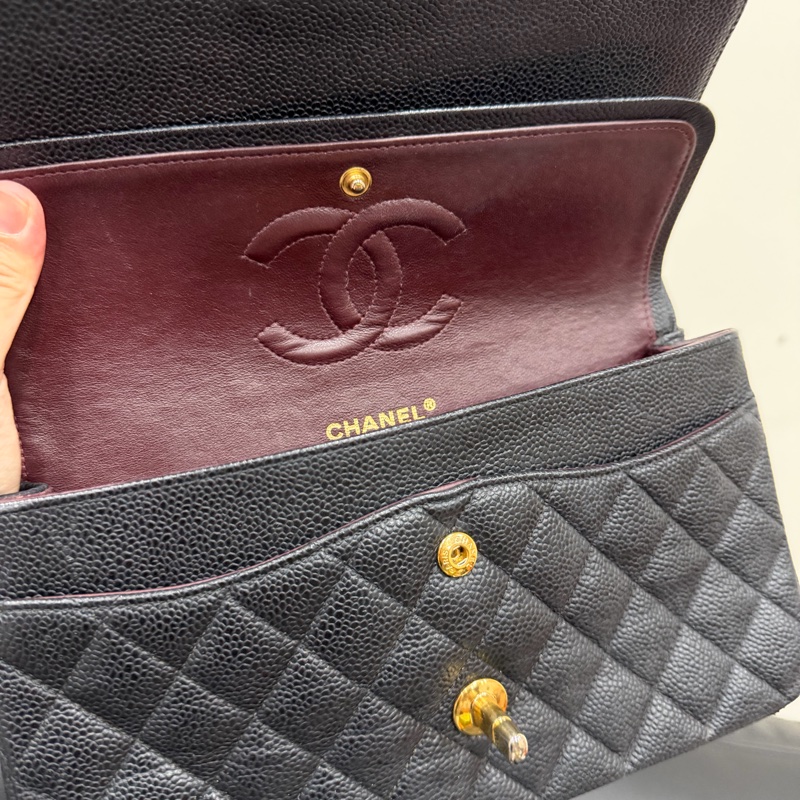 classic flap 25 cf25 黑色金扣-23