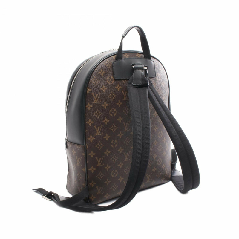 路易威登 Josh 雙肩包/手提包，塗層帆布和皮革，Monogram Macassar 圖案，男士，棕色/黑色，M41530-1