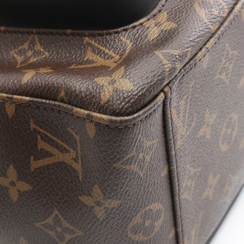 路易威登 Josh 雙肩包/手提包，塗層帆布和皮革，Monogram Macassar 圖案，男士，棕色/黑色，M41530-6