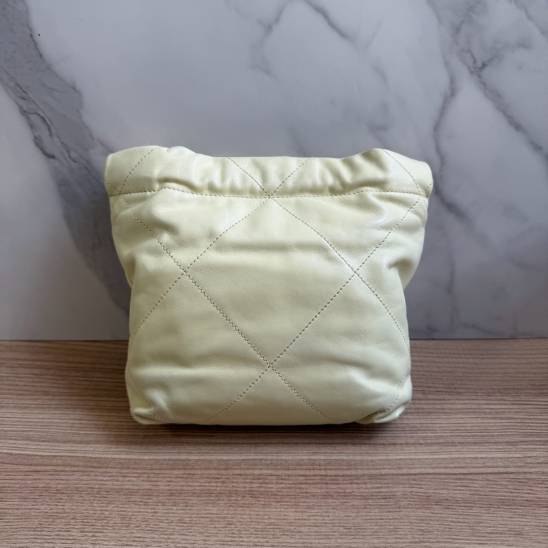香奈兒 22bag mini 小雞黃 晶片款-1