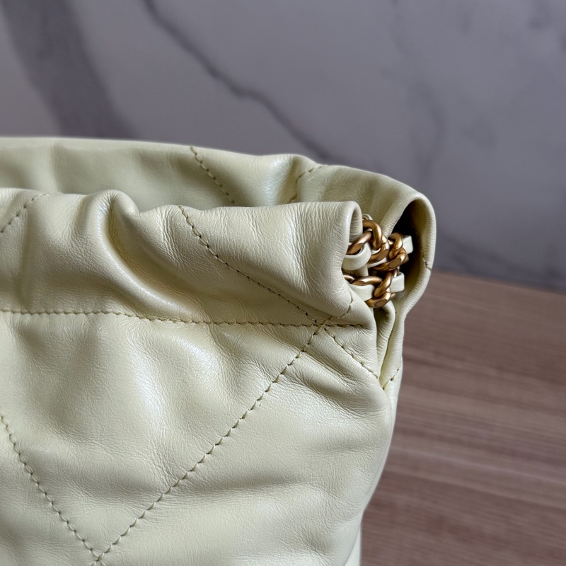 香奈兒 22bag mini 小雞黃 晶片款-10