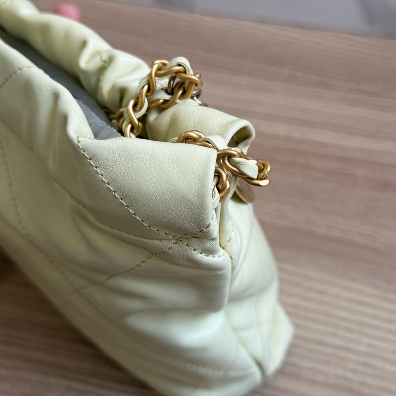 香奈兒 22bag mini 小雞黃 晶片款-14