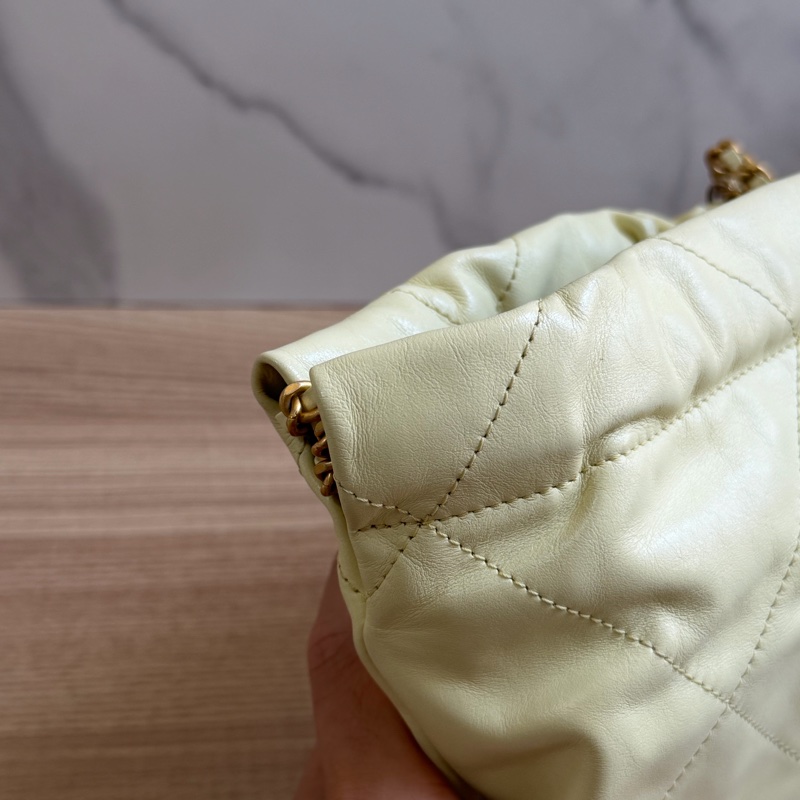 香奈兒 22bag mini 小雞黃 晶片款-15