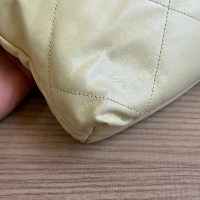 香奈兒 22bag mini 小雞黃 晶片款-16