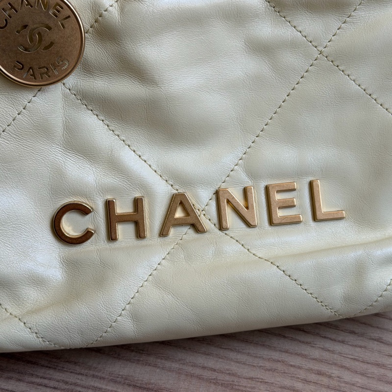 香奈兒 22bag mini 小雞黃 晶片款-24