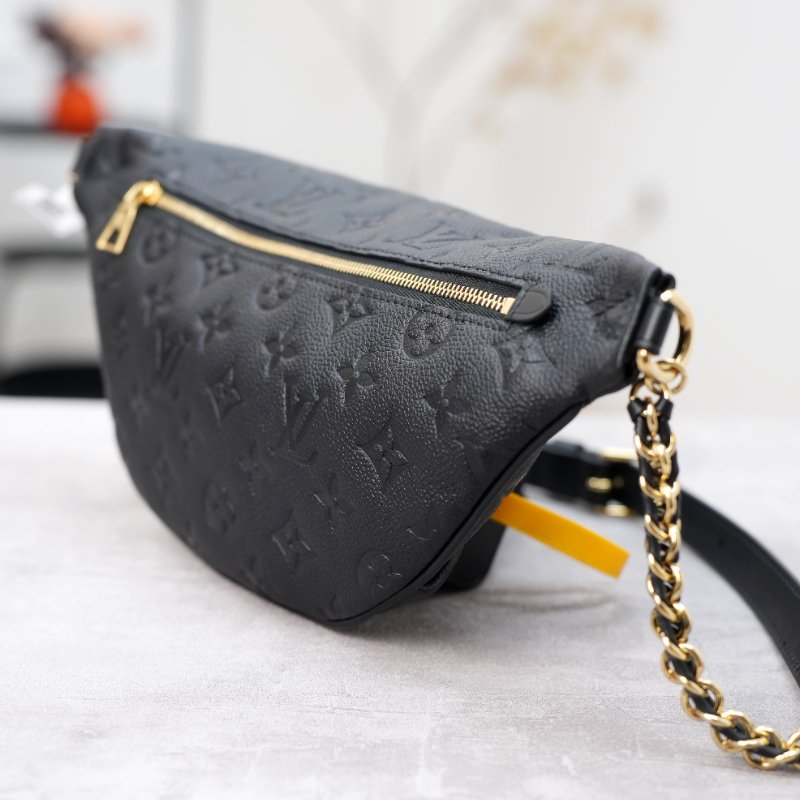 Louis Vuitton/路易威登 High Rise黑色壓紋牛皮腰包 近全新-2