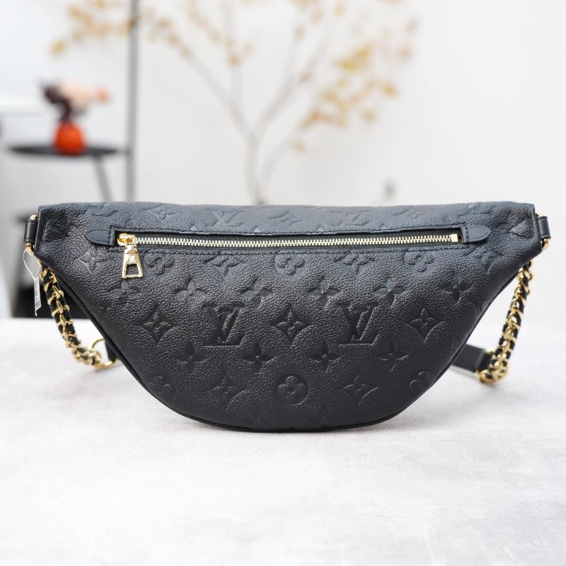 Louis Vuitton/路易威登 High Rise黑色壓紋牛皮腰包 近全新-6