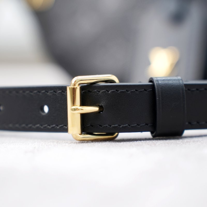 Louis Vuitton/路易威登 High Rise黑色壓紋牛皮腰包 近全新-9