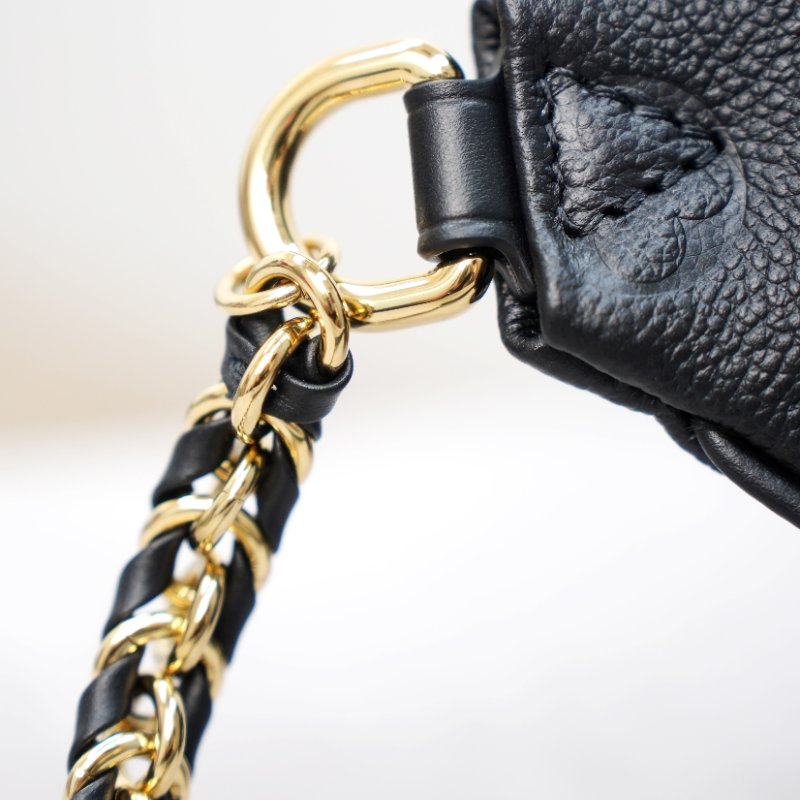 Louis Vuitton/路易威登 High Rise黑色壓紋牛皮腰包 近全新-12