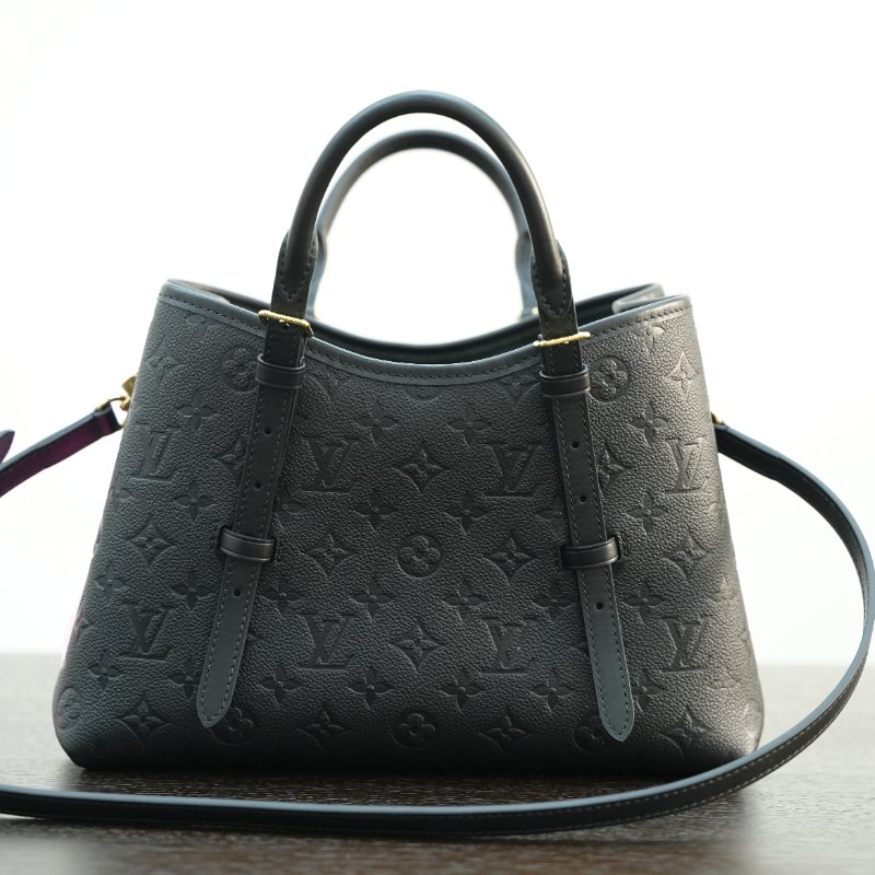 近全新 Louis Vuitton/路易威登 Babylon黑色壓紋牛皮托特 附原裝肩帶-5