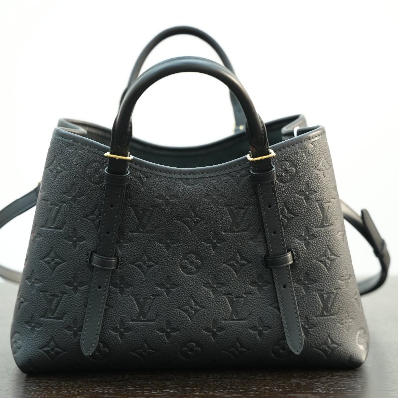 近全新 Louis Vuitton/路易威登 Babylon黑色壓紋牛皮托特 附原裝肩帶-6