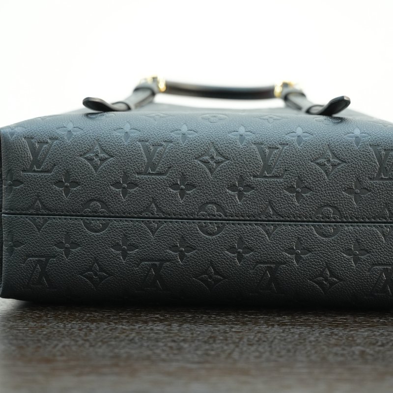 近全新 Louis Vuitton/路易威登 Babylon黑色壓紋牛皮托特 附原裝肩帶-7