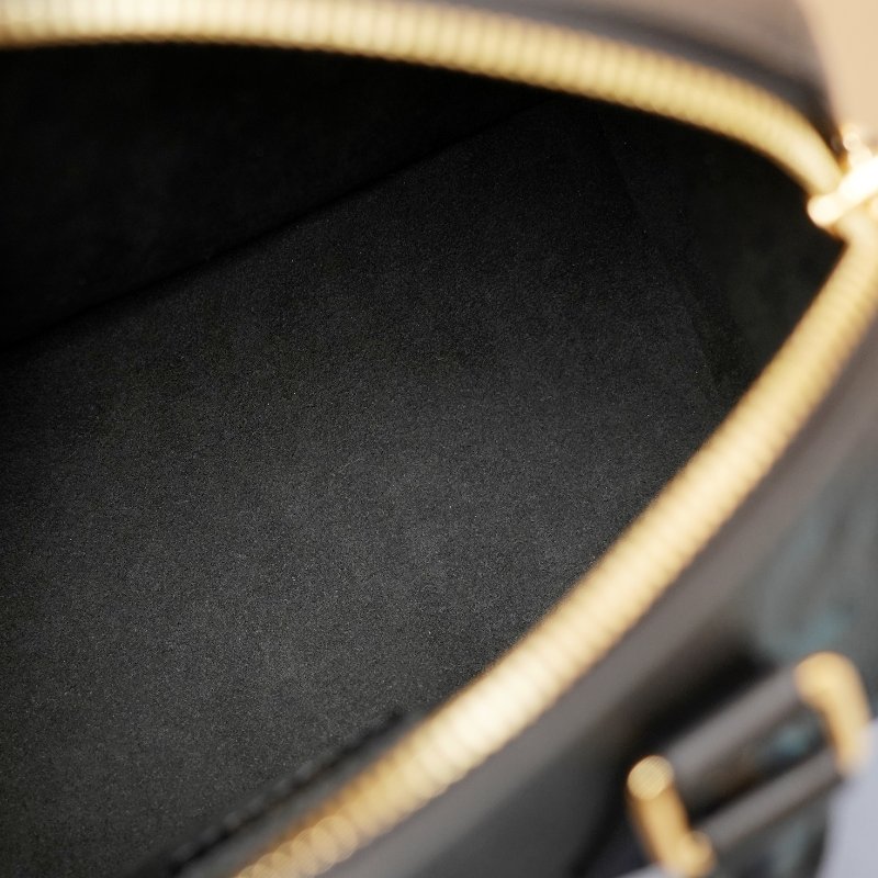 近全新 Louis Vuitton/路易威登 Speedy20 黑色壓紋牛皮斜挎包 芯片款-10