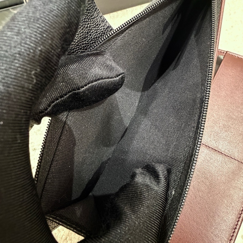 閒置新Chanel香奈兒黑金荔枝牛皮長款錢包卡包 多卡位-8