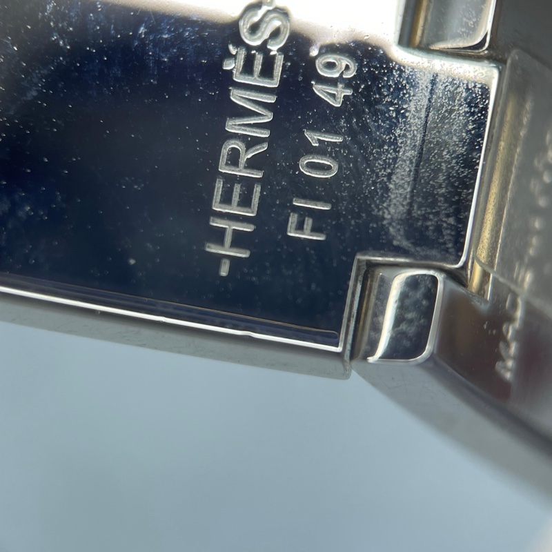 Hermes 98新 FI碼閒置 Clic H琺瑯手環 白銀 /PM-9