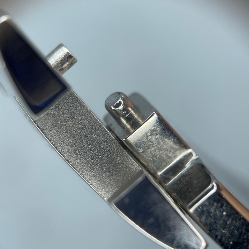 Hermes 98新 FI碼閒置 Clic H琺瑯手環 白銀 /PM-11