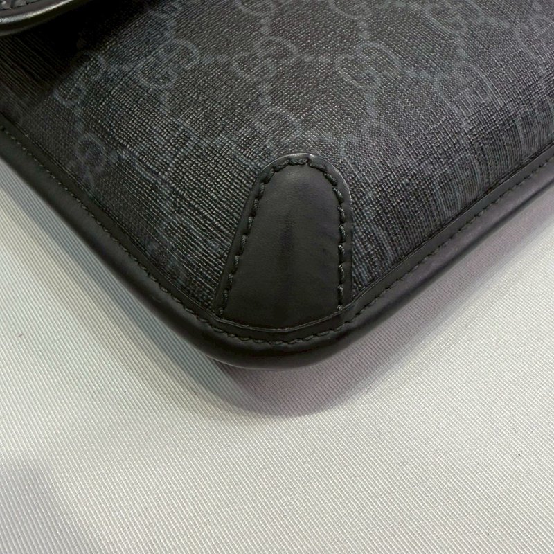 GUCCI Supreme黑花帆布胸腰包-7