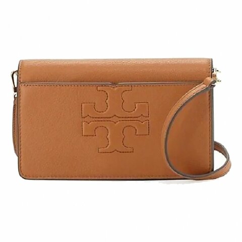 快速出貨！【TORY BURCH】荔枝紋皮革斜背包-駝色