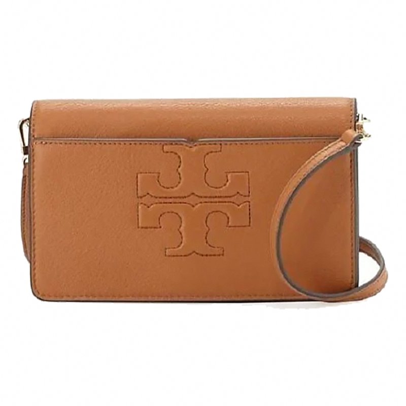 快速出貨！【TORY BURCH】荔枝紋皮革斜背包-駝色-0