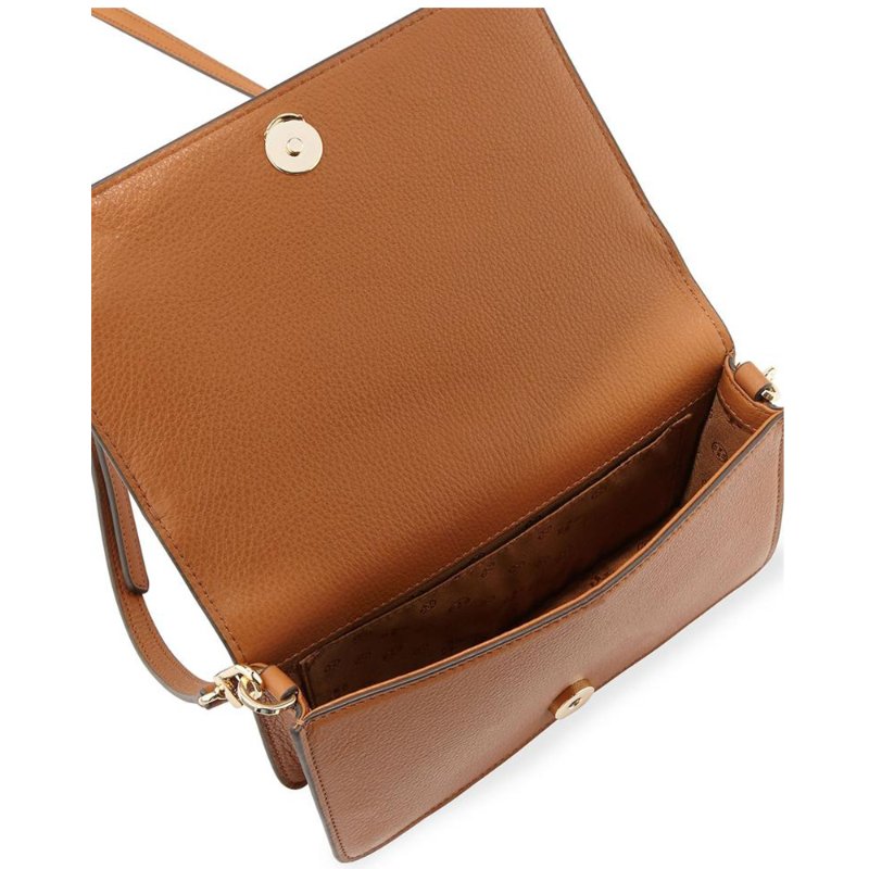 快速出貨！【TORY BURCH】荔枝紋皮革斜背包-駝色-2