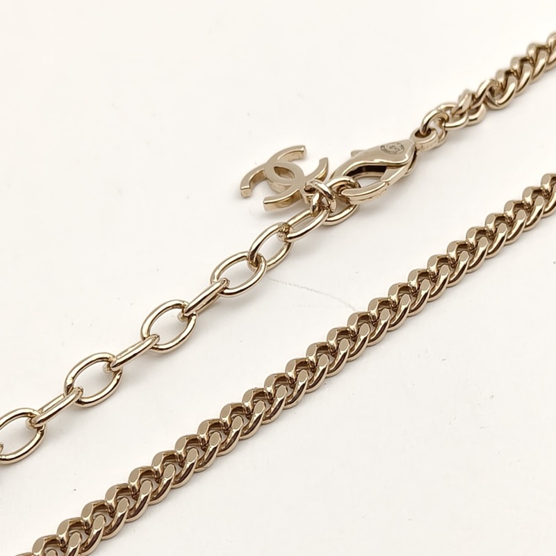 CHANEL 合金粉色包包珍珠項鏈-4