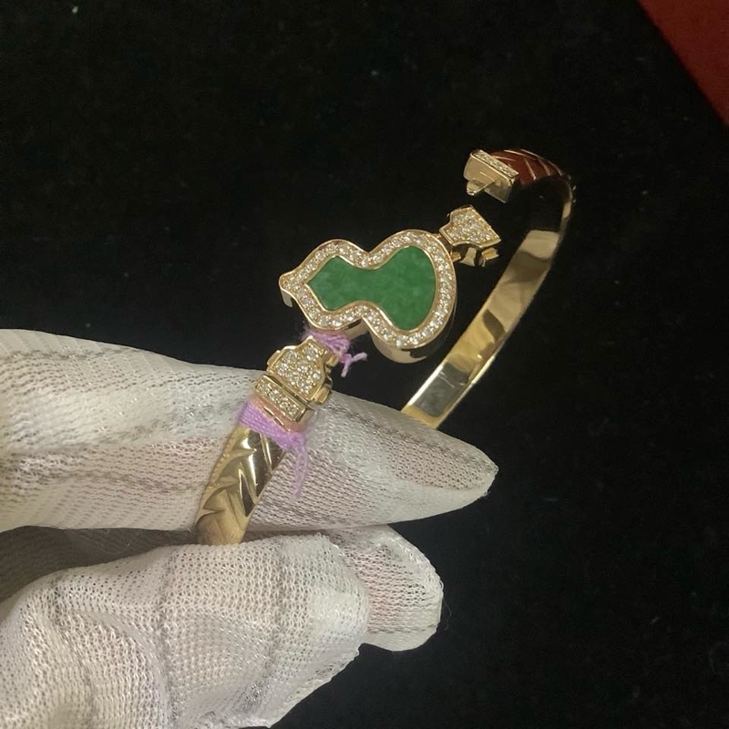 Qeelin 18K玫瑰金鑽石wulu百變系列滿鑽葫蘆手鐲-4