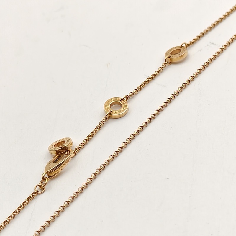 BVLGARI B.ZERO1小蠻腰項鏈滿鑽18K玫瑰金/鑽石項鏈-4