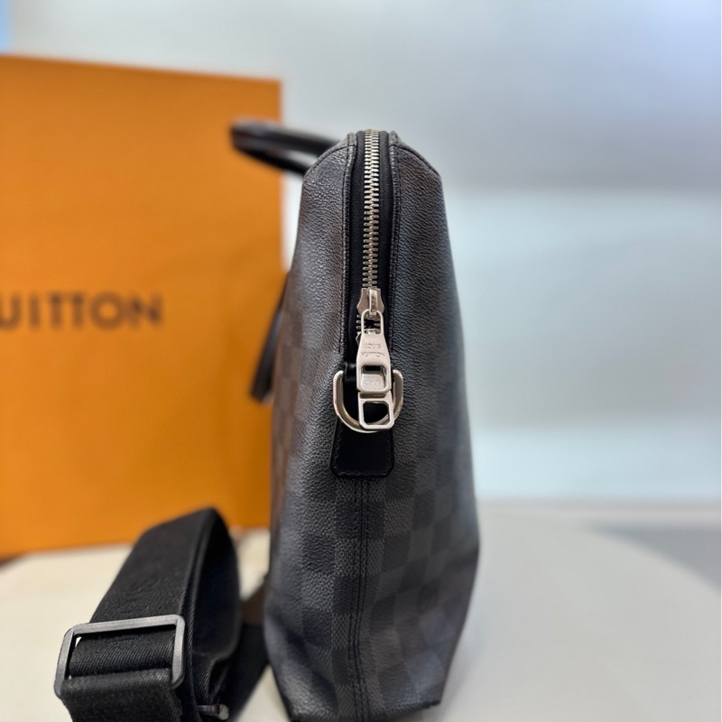 LV路易威登 棋盤格公文包/長 37 x 寬 6 x 高 26 c附件:肩帶-3