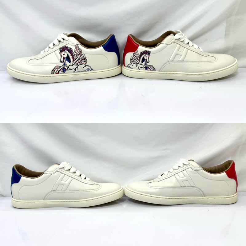 HERMES 愛馬仕 Quick Sneakers 休閒運動鞋 紅藍飛馬-4